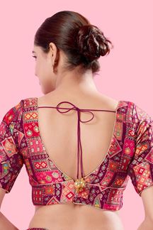 Picture of Breathtaking Magenta Designer Blouse for Party and Festivals