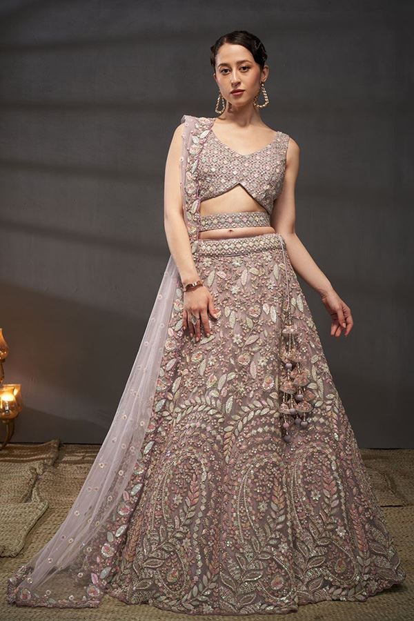 Picture of Ethnic Mauve Colored Designer Lehenga Choli