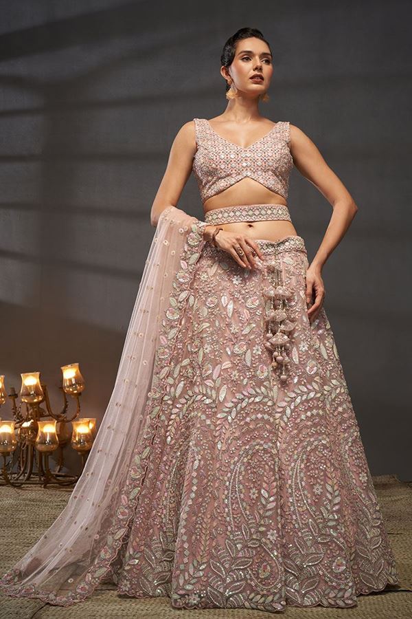 Picture of Captivating Pink Colored Designer Lehenga Choli