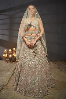 Picture of Flawless Sea Green Colored Designer Lehenga Choli