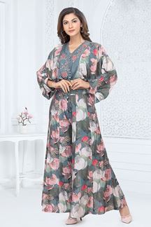Picture of Smashing Multi Designer Palazzo Suit for Party