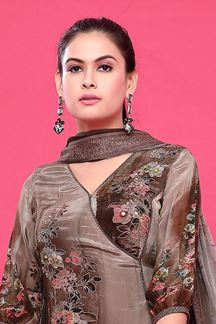 Picture of LovelyBrown Designer Palazzo Suit for Party