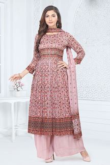 Picture of DelightfulPink Designer Palazzo Suit for Festival and Party