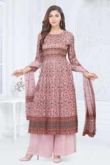 Picture of DelightfulPink Designer Palazzo Suit for Festival and Party