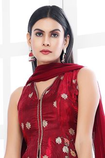 Picture of StunningRed Designer Palazzo Suit for Festival and Party