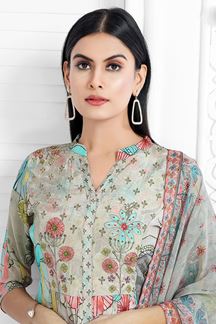 Picture of GlamorousSea Green Designer Palazzo Suit for Festival and Party