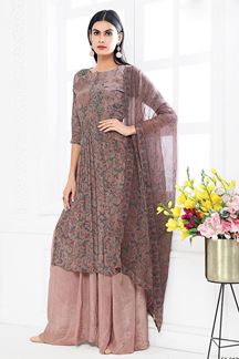 Picture of AttractiveBrown Designer Palazzo Suit for Festival and Party