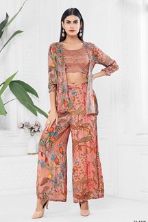 Picture of EnticingPeach Designer Palazzo Suit for Party