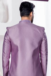 Picture of Marvelous Lavender Designer Indo-Western Sherwani for Engagement and Reception