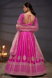 Picture of Ethnic Pink Designer Bridal Lehenga Choli for Wedding and Reception