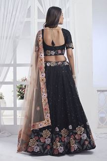 Picture of Captivating Black Designer Lehenga Choli for Party