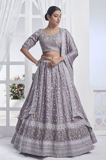 Picture of Creative Grey Designer Lehenga Choli for Party, Festivals, and Pre-wedding shoots