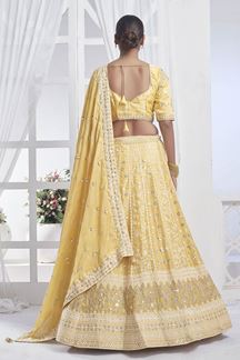 Picture of Fascinating Yellow Designer Lehenga Choli for Haldi and Festivals