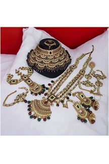 Picture of Breathtaking Multi Designer Bridal Necklace Set for a Wedding and Reception