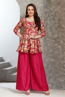 Picture of Marvelous Multi Designer Palazzo Suit for Party and Festivals