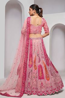 Picture of Exuberant Pink Designer Wedding Lehenga Choli for Engagement, Wedding, and Reception 