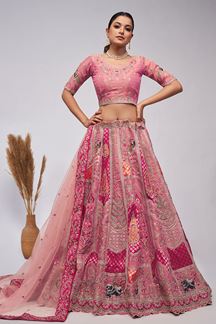 Picture of Glamorous Pink Designer Wedding Lehenga Choli for Engagement, Wedding, and Reception 