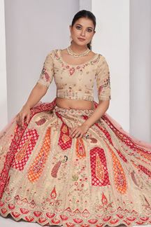 Picture of Heavenly Multi Designer Wedding Lehenga Choli for Engagement, Wedding, and Reception 