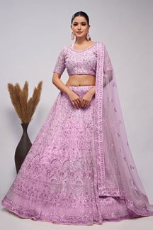 Picture of Astounding Lavender Designer Lehenga Choli for Engagement and Reception 