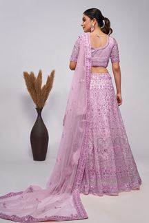 Picture of Astounding Lavender Designer Lehenga Choli for Engagement and Reception 