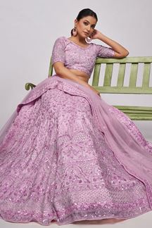 Picture of Astounding Lavender Designer Lehenga Choli for Engagement and Reception 