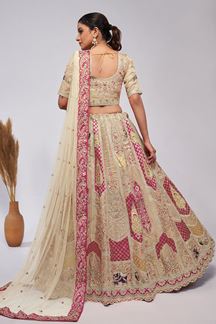 Picture of Gorgeous Beige Designer Lehenga Choli for Engagement and Reception 