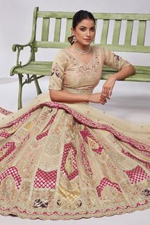 Picture of Gorgeous Beige Designer Lehenga Choli for Engagement and Reception 