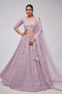 Picture of Surreal Lilac Designer Lehenga Choli for Engagement and Reception 