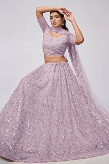 Picture of Surreal Lilac Designer Lehenga Choli for Engagement and Reception 