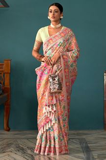 Picture of Charming Kashmiri Designer Saree for Wedding, Reception, and Party