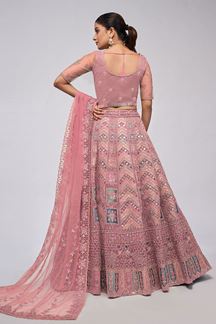 Picture of Striking Pink Designer Wedding Lehenga Choli for Engagement, Wedding, and Reception 