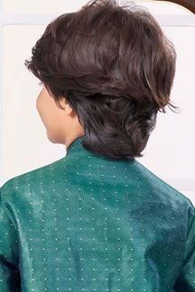 Picture of Awesome Green Colored Designer Kid’s Kurta Pajama Set for Festivals, Weddings, and Party