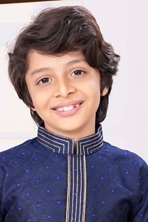 Picture of Charming Navy Blue Colored Designer Kid’s Kurta Pajama Set for Festivals, Weddings, and Party