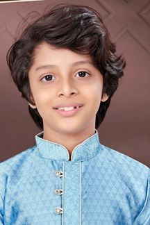 Picture of Marvelous Sky Blue Colored Designer Kid’s Kurta Pajama Set for Festivals, Engagements, Reception, and Party