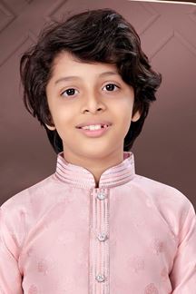 Picture of Fancy Pink Colored Designer Kid’s Kurta Pajama Set for Festivals, Engagements, Reception, and Party