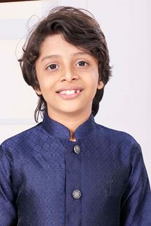 Picture of Magnificent Navy Blue Colored Designer Kid’s Kurta Pajama Set for Festivals, Wedding, and Party