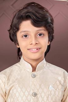 Picture of Appealing Cream Colored Designer Kid’s Kurta Pajama Set for Festivals, Engagement, Reception, and Party