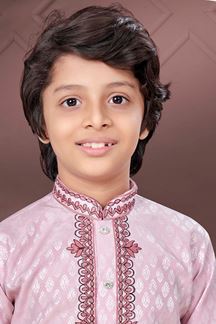 Picture of Royal Light Purple Colored Designer Kid’s Kurta Pajama Set for Festivals, Engagements, Reception, and Party