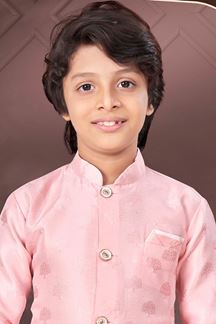 Picture of Attractive Pink Colored Designer Kid’s Kurta Pajama Set for Festivals, Engagements, Reception, and Party