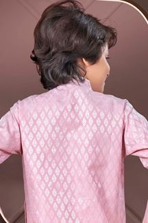 Picture of Enticing Light Pink Colored Designer Kid’s Kurta Pajama Set for Festivals, Engagements, Reception, and Party