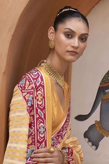 Picture of Aesthetic Pure Brasso Designer Saree for Festival, Sangeet, and Party