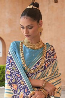 Picture of Enticing Pure Brasso Designer Saree for Festival, Sangeet, and Party