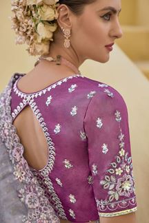 Picture of Awesome Fancy Designer Saree for Engagement and Reception