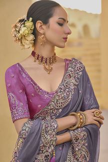 Picture of Flamboyant Fancy Designer Saree for Engagement and Reception