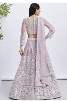 Picture of Captivating Lavender Designer Lehenga Choli for Engagement, Reception and Festivals