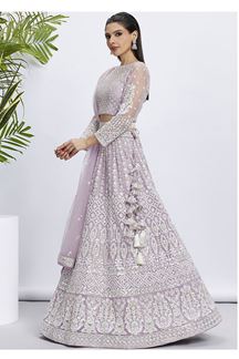 Picture of Captivating Lavender Designer Lehenga Choli for Engagement, Reception and Festivals