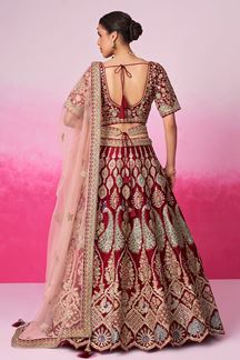 Picture of Appealing Red Designer Bridal Lehenga Choli for Wedding and Reception