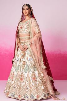 Picture of Trendy Cream Designer Bridal Lehenga Choli for Wedding and Reception