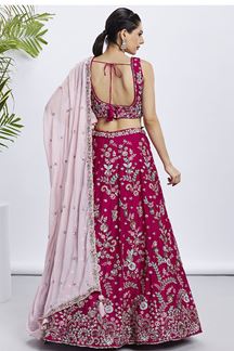 Picture of Delightful Rose Designer Indo-Western Lehenga Choli for Reception, Festivals and Party