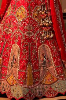 Picture of Exquisite Red Designer Bridal Lehenga Choli for Wedding and Reception